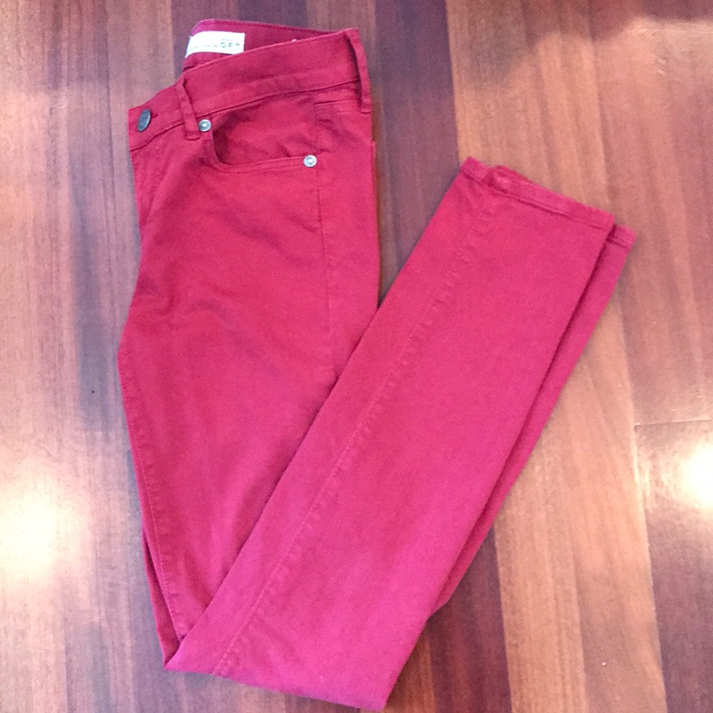 Ann Taylor Loft Brick Red Jeans